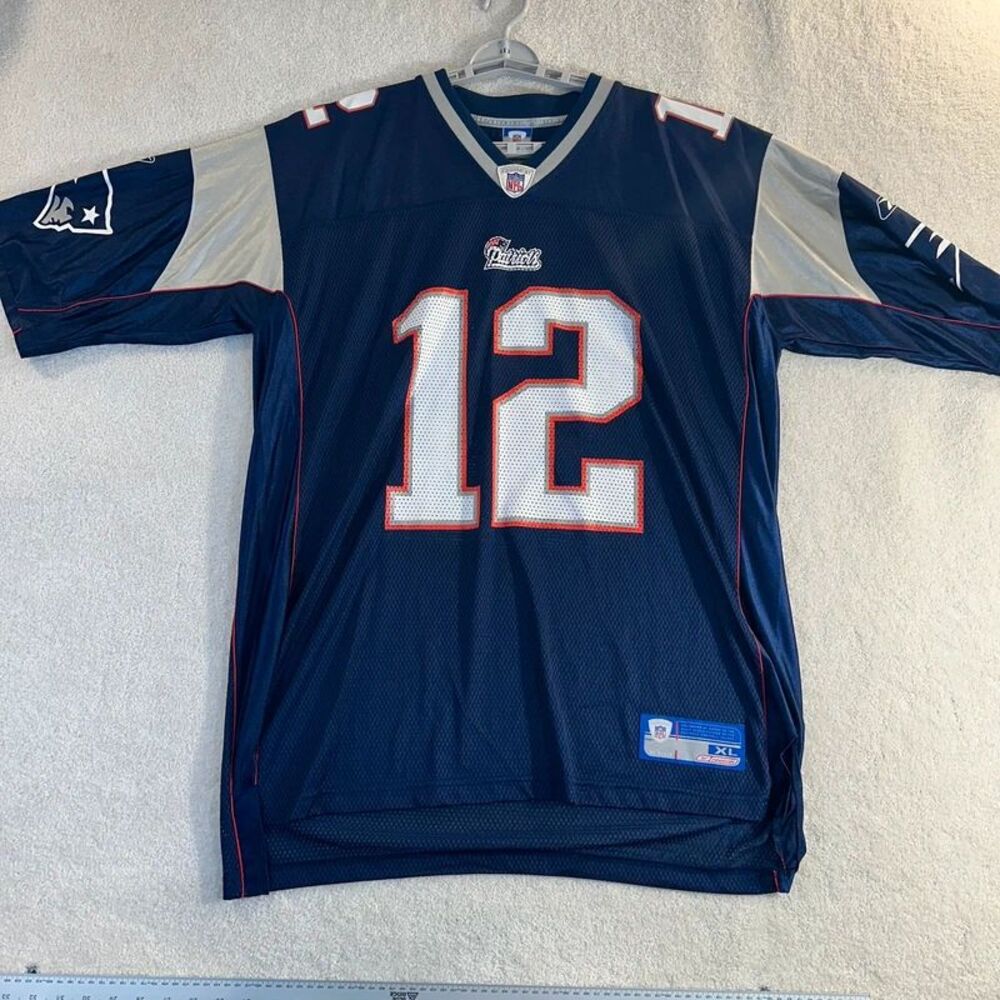 Tom Brady #12 Jersey New England Patriots Reebok NFL Authentic - Mens XL